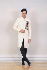 Indo Western For Men In White Colour sasyafashion