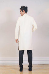 Indo Western For Men In White Colour sasyafashion