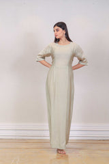 Designer Beige colour Dress sasyafashion