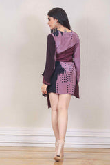 Designer Wine colour Dress sasyafashion
