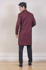 Indo Western For Men In Maroon Colour sasyafashion