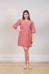 Designer Rust colour Dress sasyafashion