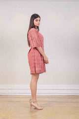 Designer Rust colour Dress sasyafashion