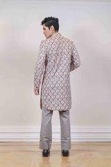 Indo Western For Men In Grey Colour sasyafashion