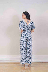 Designer White colour jumpsuit sasyafashion