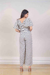 Designer White colour jumpsuit sasyafashion