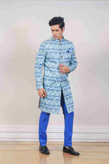 Indo Western For Men In Blue Colour sasyafashion