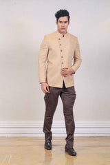 Indo Western For Men In Beige Colour sasyafashion