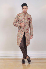 Indo Western For Men In Beige Colour sasyafashion