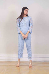Designer Lilac colour jumpsuit sasyafashion