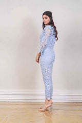 Designer Lilac colour jumpsuit sasyafashion