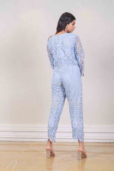 Designer Lilac colour jumpsuit sasyafashion