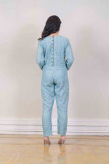 Designer Blue colour jumpsuit sasyafashion