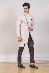 Indo Western For Men In Beige Colour sasyafashion