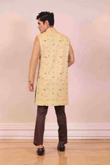 Indo Western For Men In Beige Colour sasyafashion