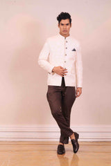 Indo Western For Men In White Colour sasyafashion