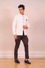 Indo Western For Men In White Colour sasyafashion