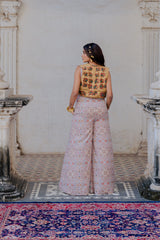 Jacket Jumpsuit in White, Rust colour sasyafashion