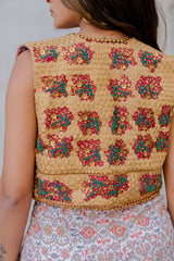 Jacket Jumpsuit in White, Rust colour sasyafashion