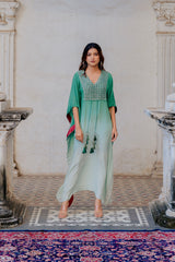 Green Ombre Kaftan sasyafashion
