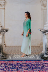 Green Ombre Kaftan sasyafashion