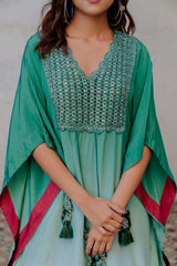 Green Ombre Kaftan sasyafashion