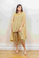 Designer Yellow colour Co-ord with Jacket sasyafashion