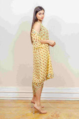 Designer Yellow colour Co-ord with Jacket sasyafashion