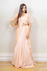Designer Pink Colour Skirt Top sasyafashion
