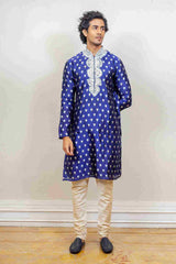 Kurta Set For Men In Blue Colour sasyafashion