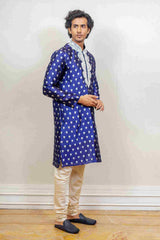 Kurta Set For Men In Blue Colour sasyafashion