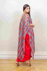 Designer Red colour Co-ord sasyafashion
