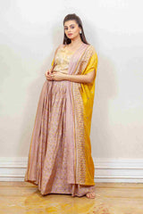 Designer Yellow colour Co-ord with Jacket sasyafashion