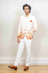 Blazer For Men In White Colour sasyafashion
