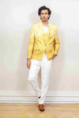 Blazer For Men In Yellow Colour sasyafashion