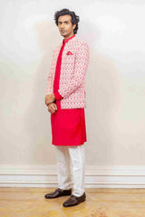 Indo Western For Men In Pink Colour sasyafashion