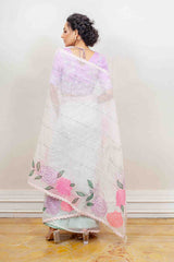 Designer White Saree sasyafashion
