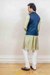 Kurta Jacket For Men In Blue and Green  Colour sasyafashion