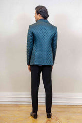 Indo Western For Men In Green Colour sasyafashion