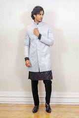 Indo Western For Men In Grey Colour sasyafashion