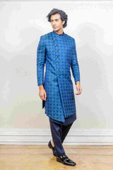 Indo Western For Men In Blue Colour sasyafashion
