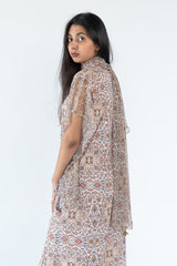 Silk Net Top Pant in white colour sasyafashion