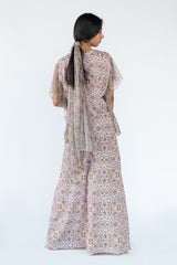 Silk Net Top Pant in white colour sasyafashion