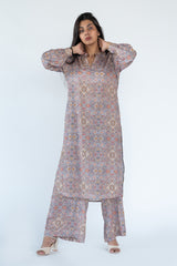 Silk Kurta Pant in Grey Colour sasyafashion