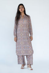 Silk Kurta Pant in Grey Colour sasyafashion