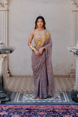 Regular sari in Grey Colour sasyafashion