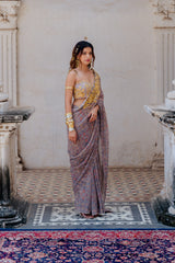Regular sari in Grey Colour sasyafashion
