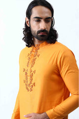 Tangerine Knots Kurta Set. sasyafashion