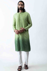 Green Ombre Cord Kurta Set. sasyafashion