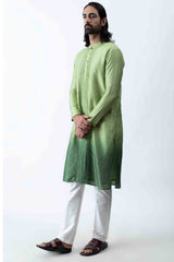 Green Ombre Cord Kurta Set. sasyafashion
